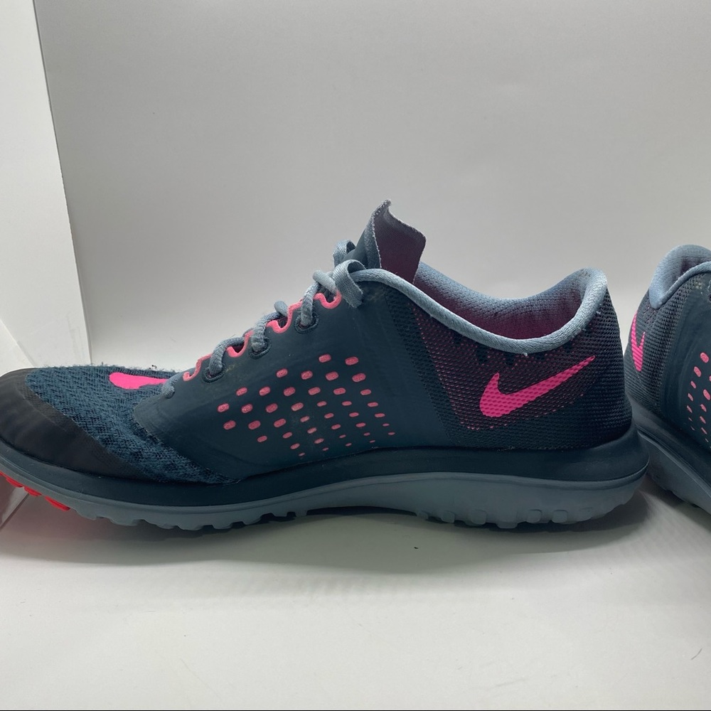 Nike FS Lite Run 2 Gray/Pink Running Shoes 684667-005 Womens Size 8.5 - Picture 4 of 11